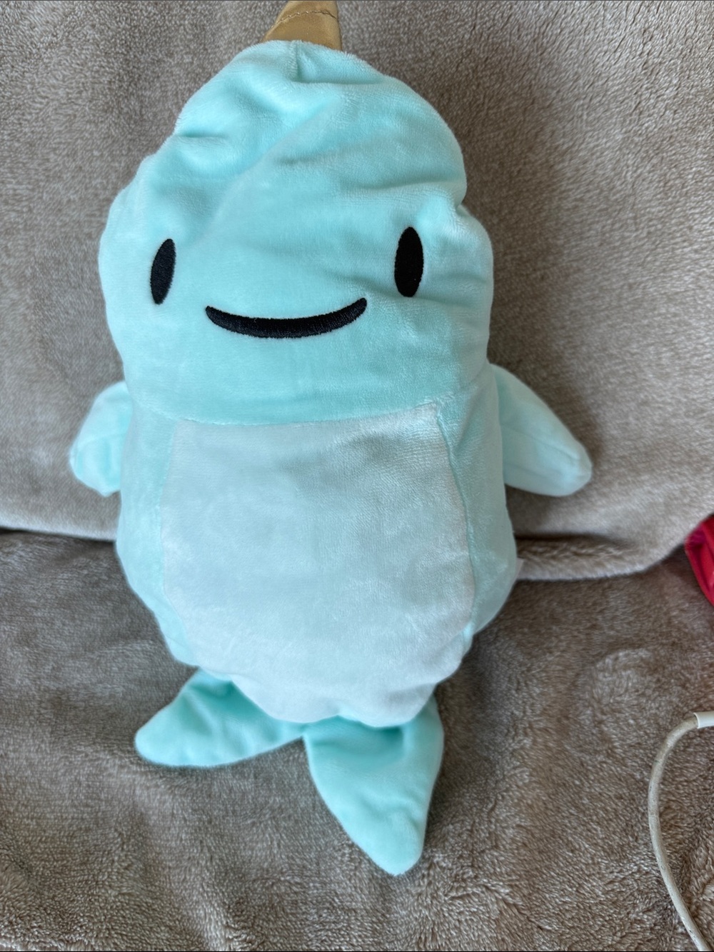 Cute Light Aqua Narwhal Plush Toy